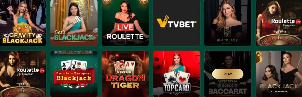 Richard Casino Live Casino Games